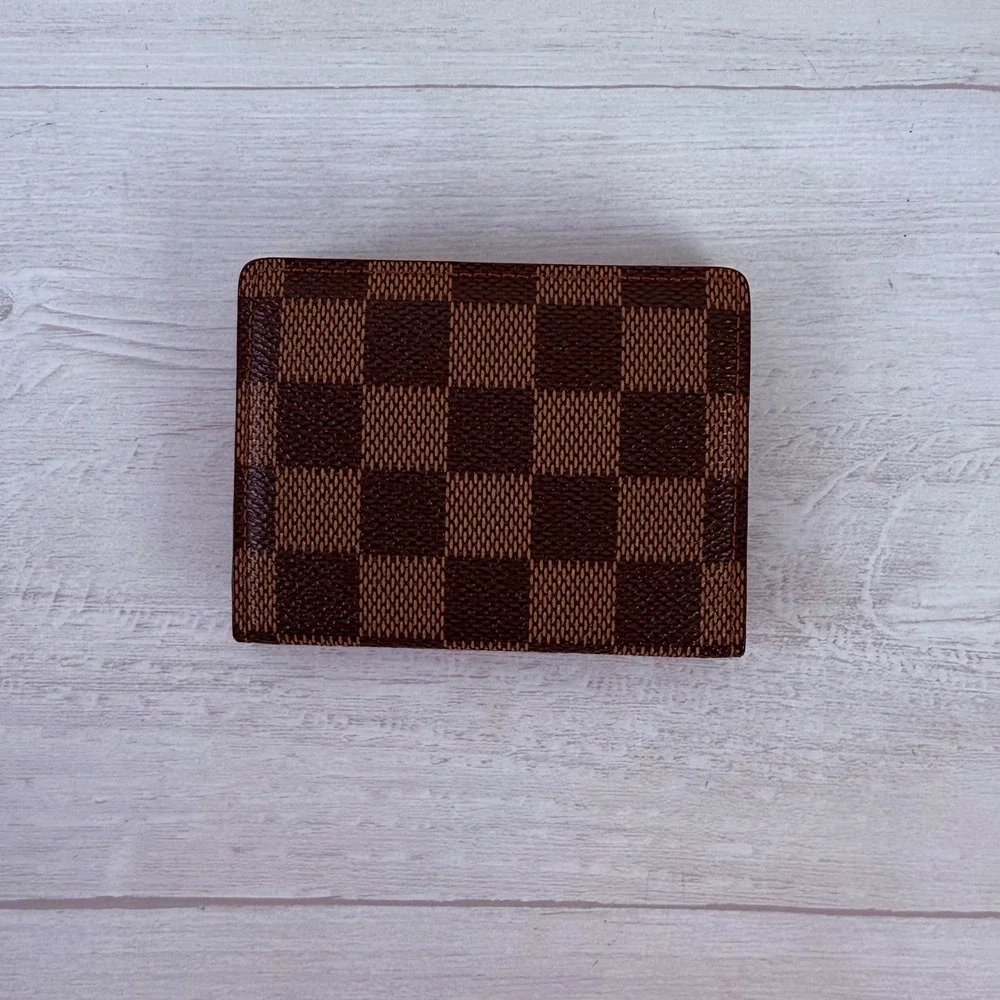 Louis Vuitton Ludlow Wallet Brown Damier Ebene Luxury Classic Coated Canvas